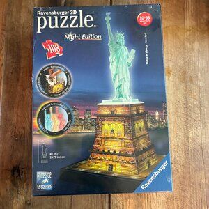 Ravensburger 3D Puzzle STATUE OF LIBERTY NIGHT EDITION New/Sealed